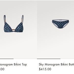 Louis Vuitton Sky monogram bikini, size 36